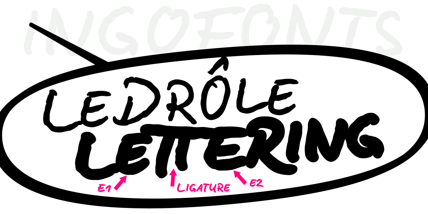 Шрифт LeDrole Lettering Pro